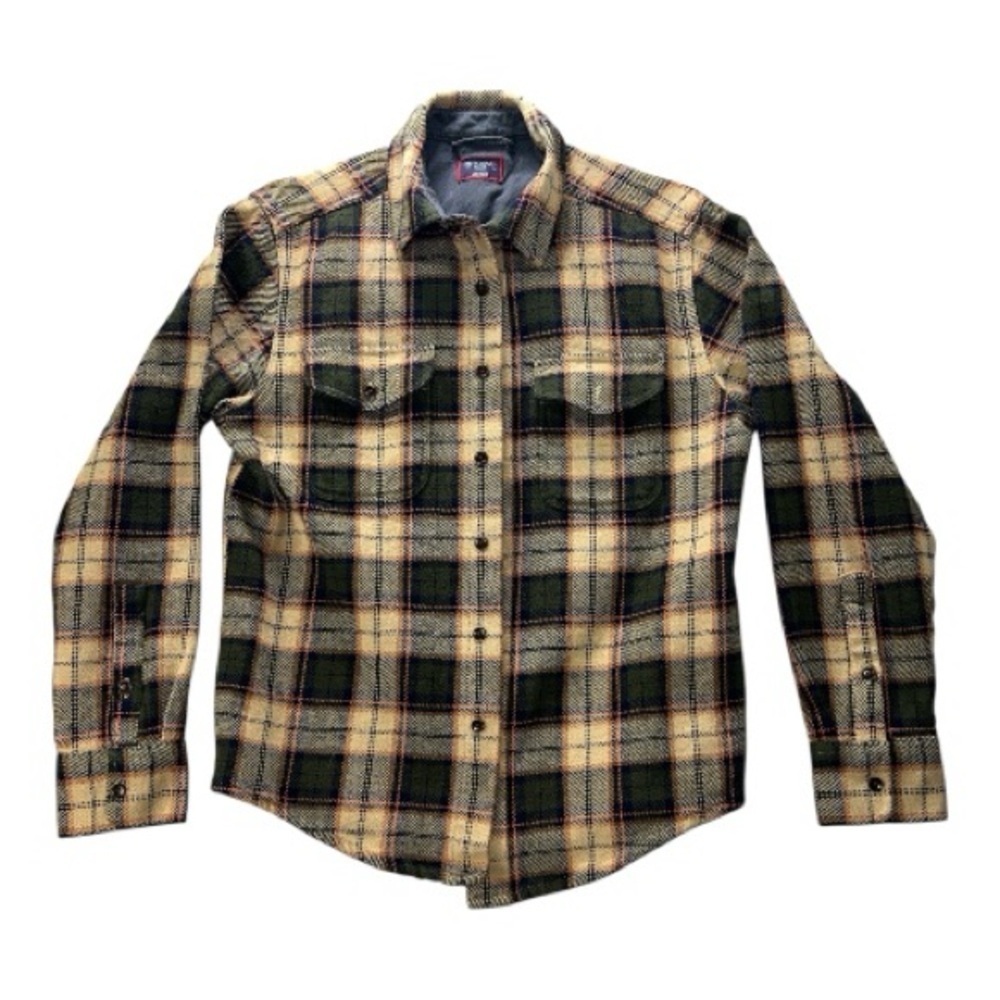 UNTUCKit SPEYER Heavyweight Cream and Black Plaid Button Down Shirt